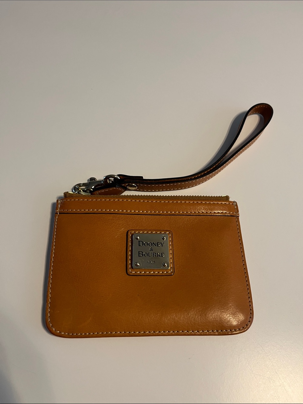 Dooney & Bourke Cognac Leather Wristlet Card Case